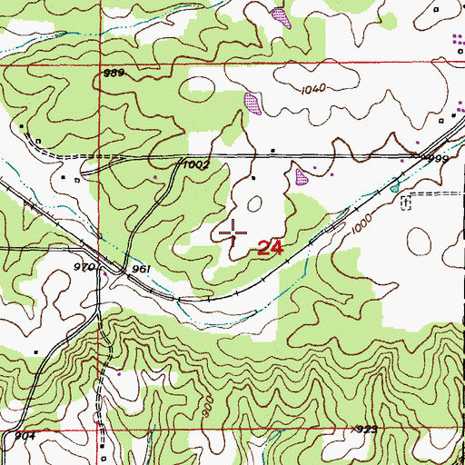 Topographic Map of KBCC-AM (Cuba), MO