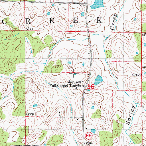 Topographic Map of KFPS-AM (Salem), MO