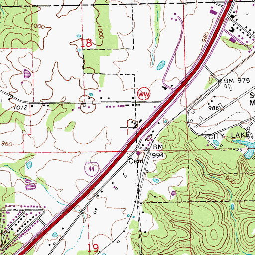 Topographic Map of KTUI-AM (Sullivan), MO