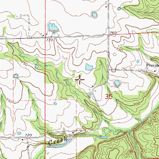 Topographic Map of KHQA-TV (Hannibal), MO