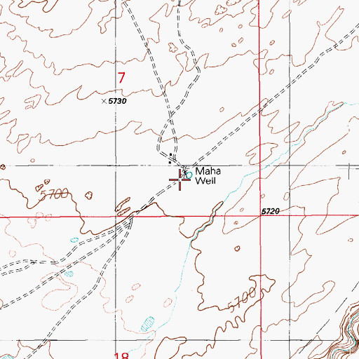 Topographic Map of Maha Well, AZ