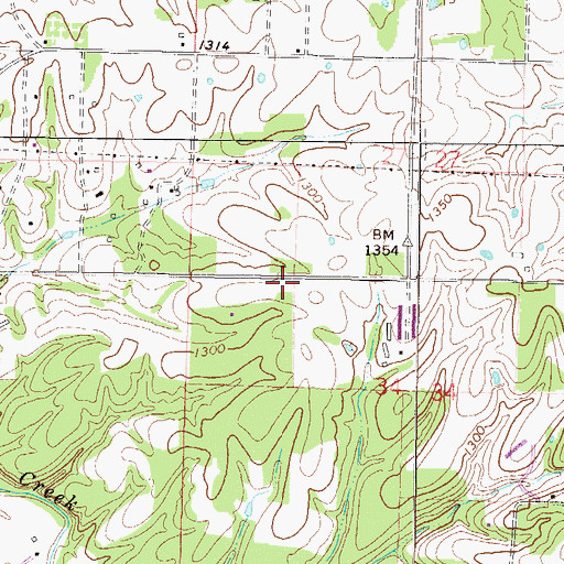 Topographic Map of New Salem School (historical), AR
