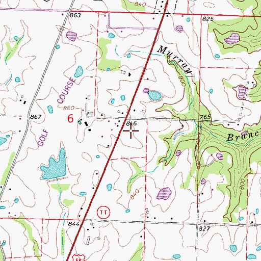Topographic Map of KNLJ-TV (Jefferson City), MO