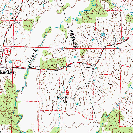 Topographic Map of White School (historical), MO