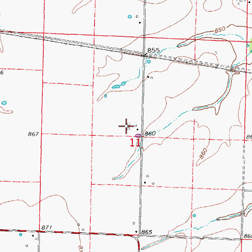 Topographic Map of Dinwiddie School (historical), MO