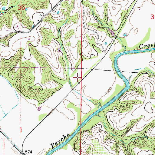 Topographic Map of Daniel (historical), MO