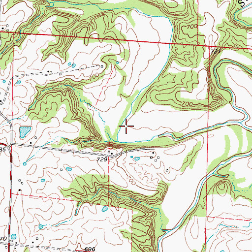 Topographic Map of Germantown (historical), MO