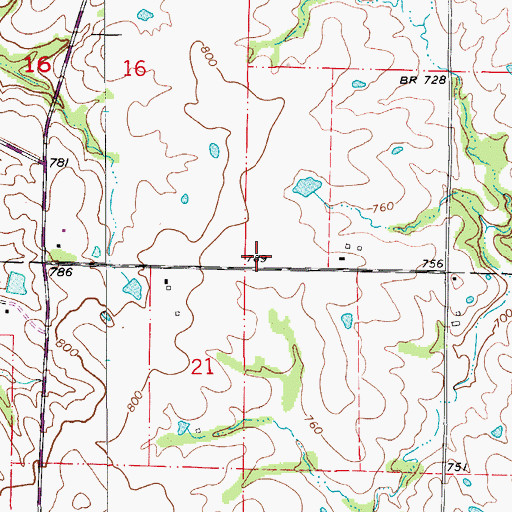 Topographic Map of Lathrope School (historical), MO
