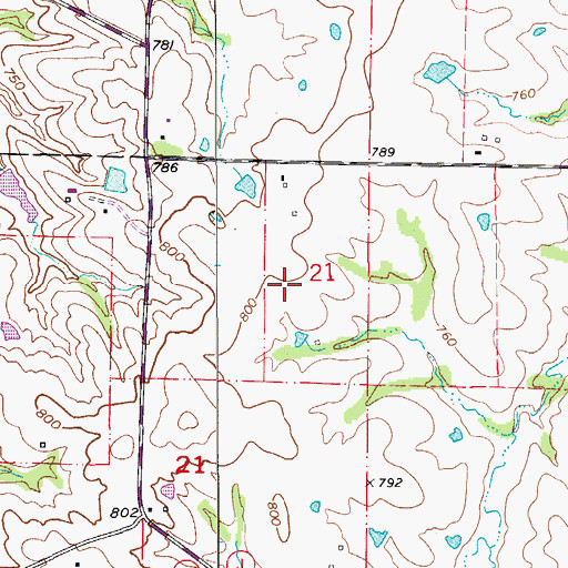 Topographic Map of Lexington (historical), MO