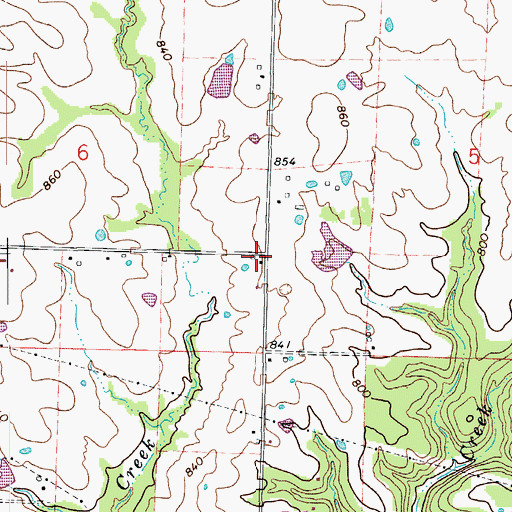 Topographic Map of Ellis School (historical), MO