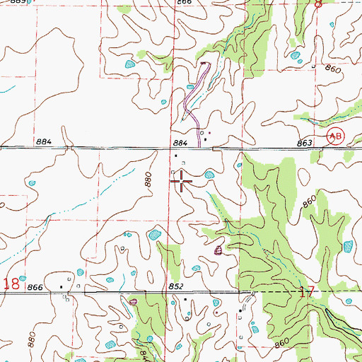 Topographic Map of Ginlet, MO