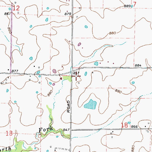 Topographic Map of Summerville (historical), MO