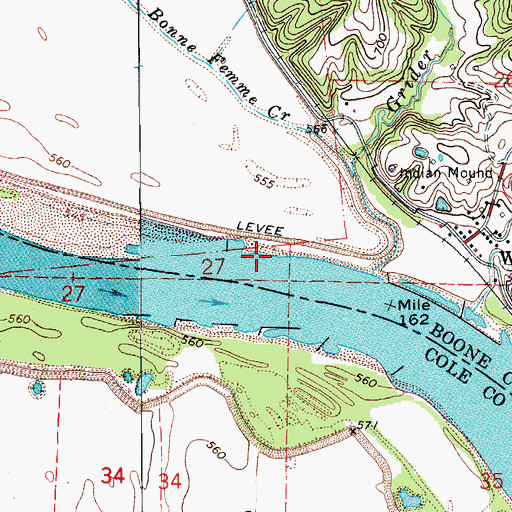 Topographic Map of Eureka (historical), MO