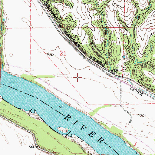 Topographic Map of Stonesport (historical), MO