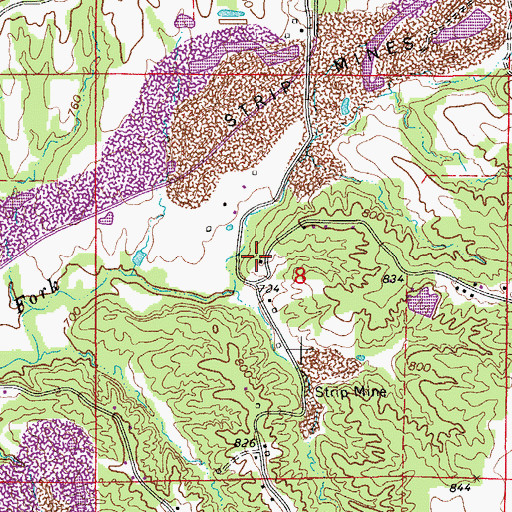 Topographic Map of Conley School (historical), MO