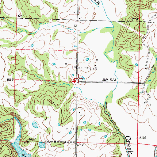 Topographic Map of Callahan School (historical), MO
