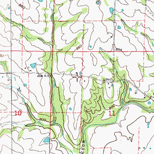 Topographic Map of O'Rear School (historical), MO