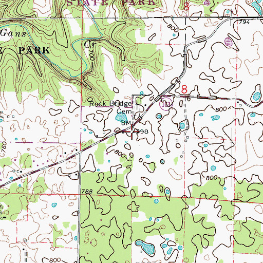 Topographic Map of Lakeview School (historical), MO