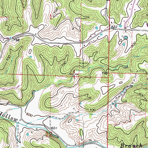 Topographic Map of Pauley School (historical), MO