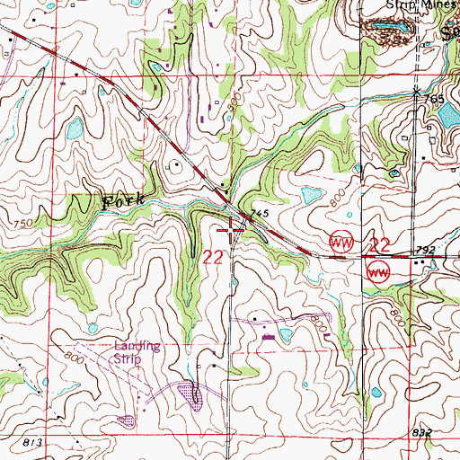 Topographic Map of Carlisle School (historical), MO