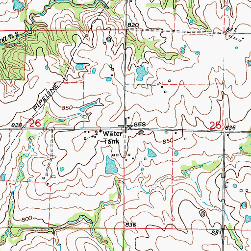 Topographic Map of Turner School (historical), MO