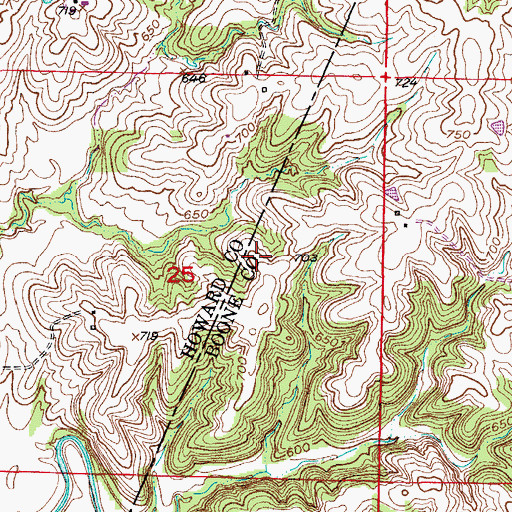 Topographic Map of Thralls Prairie (historical), MO