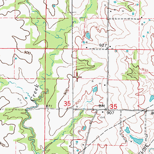 Topographic Map of Faucett School (historical), MO