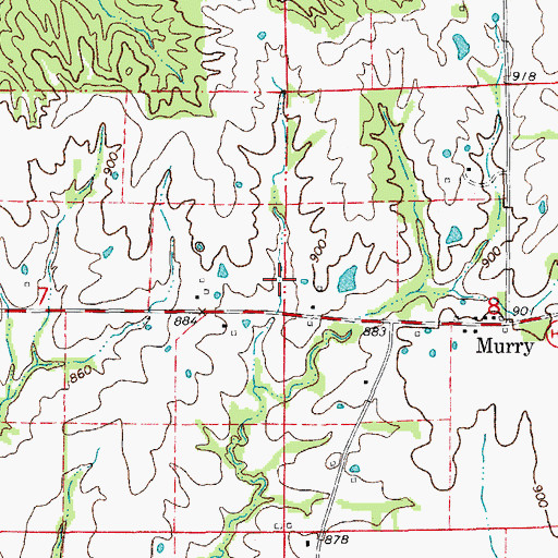 Topographic Map of Jones School (historical), MO