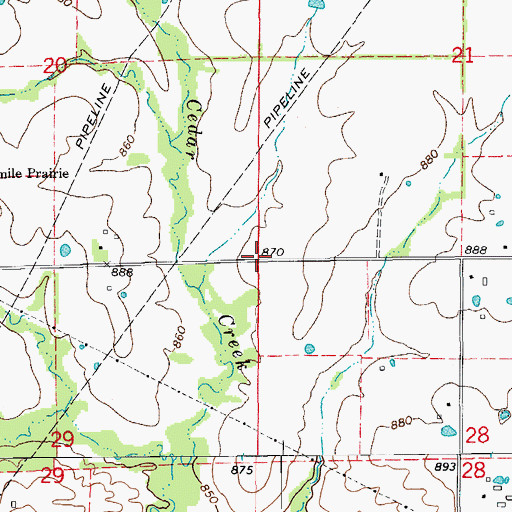 Topographic Map of Judy School (historical), MO