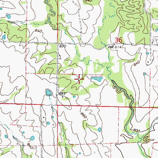 Topographic Map of Lebanon (historical), MO