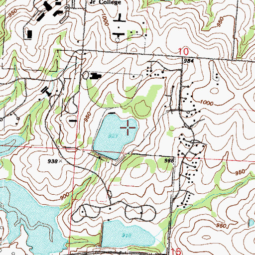 Topographic Map of Longview Farm, MO