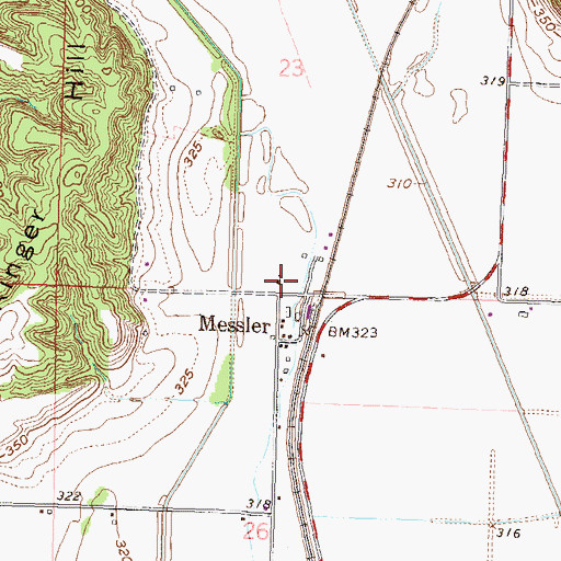 Topographic Map of Good Hope Church, MO