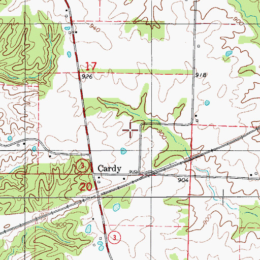 Topographic Map of La Crosse Post Office (historical), MO