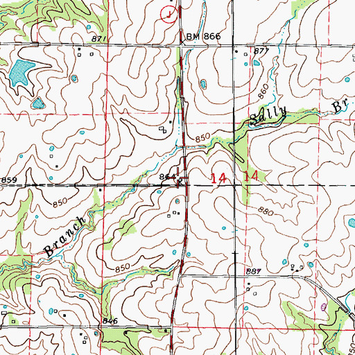 Topographic Map of Truitt School (historical), MO