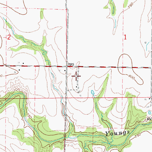 Topographic Map of Hollensville Post Office (historical), MO