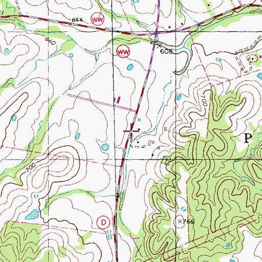 Topographic Map of Aberdeen Post Office (historical), MO