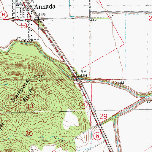 Topographic Map of Starkdale Post Office (historical), MO