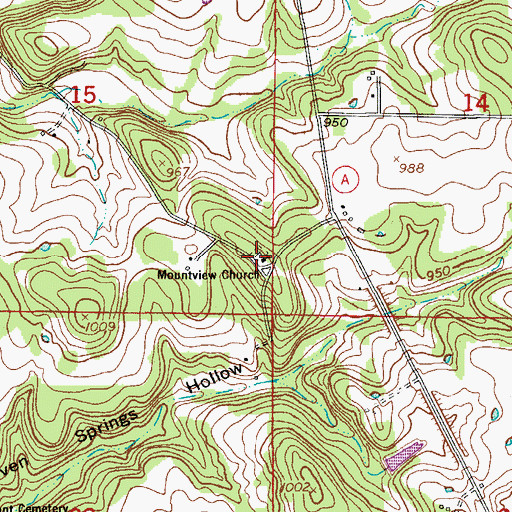 Topographic Map of Glaize (historical), MO