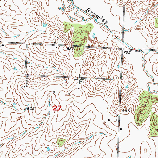 Topographic Map of Scott Post Office (historical), MO