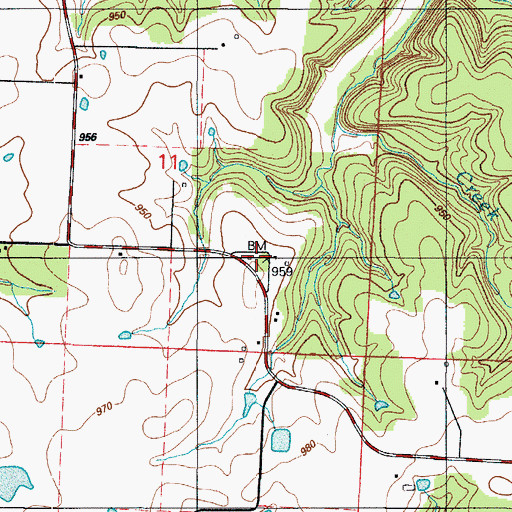 Topographic Map of Terry Post Office, MO