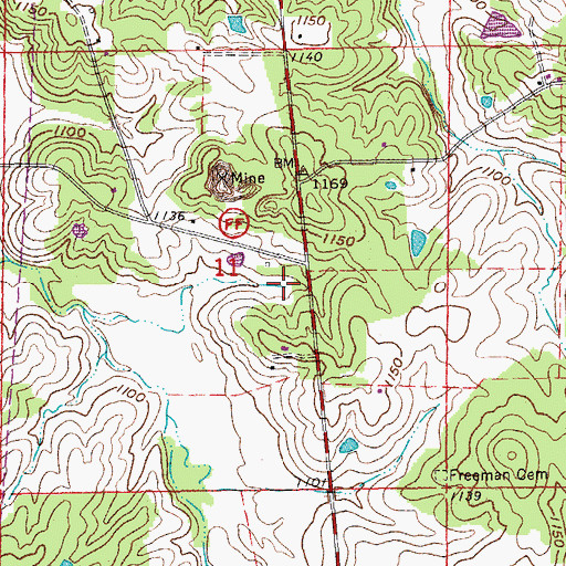 Topographic Map of Condray, MO
