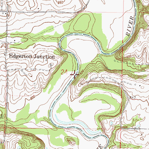Topographic Map of Slash Valley, MO