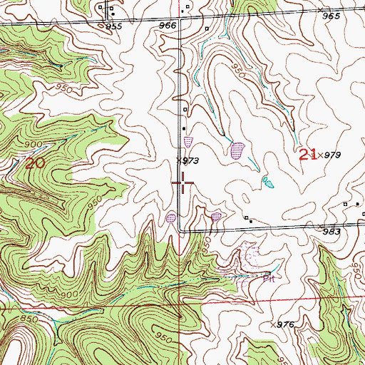 Topographic Map of Fisher Post Office, MO