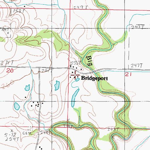 Topographic Map of Happy Valley Post Office, MO