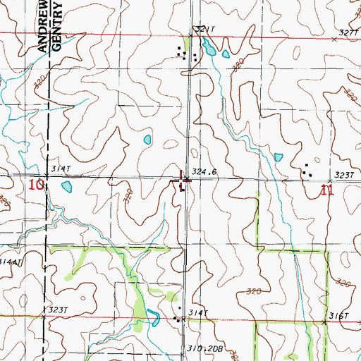Topographic Map of Douglas Post Office, MO