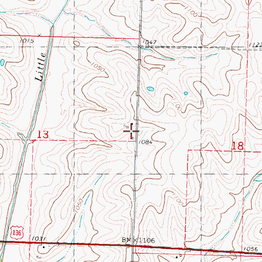 Topographic Map of London Post Office, MO