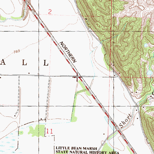 Topographic Map of Sugar Lake, MO