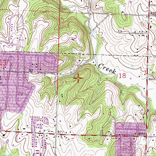 Topographic Map of Acme Post Office (historical), MO