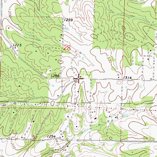 Topographic Map of Pond (historical), AR