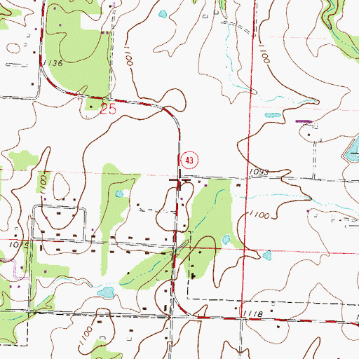 Topographic Map of Prairie View School (historical), AR
